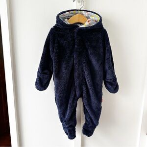 MAGNETIC ME navy Cloud Minky Fleece pram